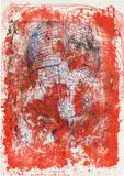 Hermann Nitsch, Artist’s proof for "Mappe III: Die Architektur des Orgien Mysterien Theaters, 1984-92, lithograph, artist’s proof; framed