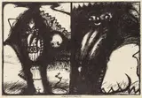 Arnulf Rainer, Sterzhalsheilig, 1967, offset lithograph; framed
