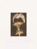 Arnulf Rainer, Selbst mit Flimmer, etching on heliogravure; framed