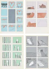 Bruno Gironcoli, Untitled (portfolio of four serigraphs), 1969, four screen prints on paper; in original folder