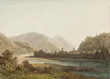 Thomas Ender, Serchio river valley near Lucca, watercolour on paper