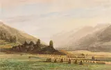 Thomas Ender, Mieders im Stubaithale, watercolour on paper