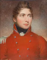 William John Newton, Portrait of an officer, 1812, miniature painting on ivory
