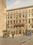 Karl Wenzel Zajicek, Palais Wertheim in Vienna, watercolour on paper