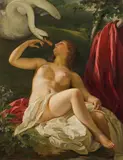 Franz Schrotzberg, Leda and the swan, 1839, oil on canvas