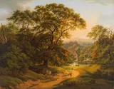 Anton Schiffer, Area near Frankfurt, 1835, oil on canvas