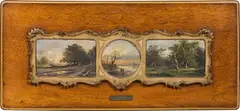 Remigius Adrianus Haanen, 3 Landscapes, oil on metal