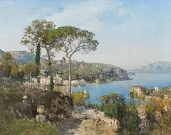 Robert Russ, Lake Garda landscape, c. 1910/11, oil on canvas