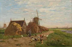 Eugen Jettel, Motif from Holland, 1884, oil on panel