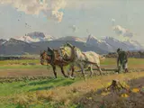 Otto Strützel, Beim Pflügen" (Ploughing the fields)