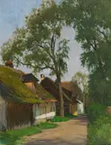 Ferdinand Brunner, Aus Ybbs an der Donau, c. 1916, oil on panel