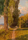 Leopold Rothaug, Motiv bei Sparbach im Wienerwald, 1920, oil on cardboard