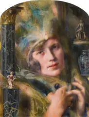 Max Levis, Portrait of a lady, oil on panel