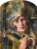 Max Levis, Portrait of a lady, oil on panel