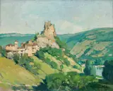Georges Charles Robin, Ruin of the Château de Penne in the South of France, oil on canvas