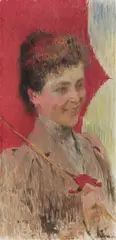 Oton Iveković, Portrait of the Baroness Boga Tinti, née Halper Siget, 1901, oil on canvas