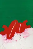 Markus Prachensky, rot und grün - Berlin 1966, 1966, oil on canvas; framed
