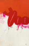 Markus Prachensky, rot und orange - Berlin - 1966, 1966, oil on canvas; framed