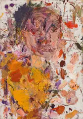 Martha Jungwirth, Untitled (Portrait), 1992, oil on canvas; framed