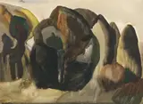 Robert Piesen, Untitled, mixed media on paper; framed