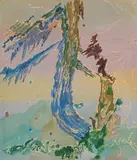 Max Weiler, Wie ein Lärchenbaum, 1972, egg tempera on canvas; framed