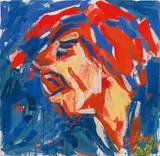 Otto Muehl, Hendrix, 1983, oil on canvas; framed