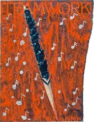 Franz West, Untitled, 1977, mixed media on paper; framed