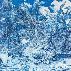 Tom Fleischhauer, Dschungelpool, 2007, acrylic on canvas; unframed