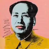 Mao by Andy Warhol, 1972, screenprint; framed, sold Mar 2022