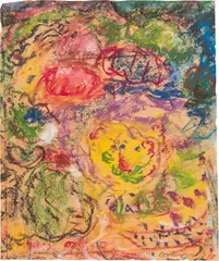 Siegfried Anzinger, Untitled, 1977, mixed media on paper; framed