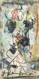 Hans Staudacher, Scharfes M, 1984, oil on canvas; framed