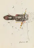 Untitled by Hans Staudacher, 1989, mixed media on paper; framed, sold Mar 2022