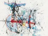 Untitled by Hans Staudacher, 1984, mixed media on paper; framed, sold Mar 2022