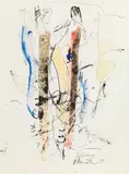 Sigharting by Hans Staudacher, 1987, mixed media on paper; framed, sold Mar 2022