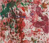 Hermann Nitsch, Aktionsrelikt, 2009, mixed media on paper; framed