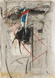 Untitled by Hans Staudacher, 1964, mixed media on paper; framed, sold Mar 2022