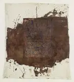 Hermann Nitsch, Aktionsrelikt, 1991, lithograph, blood on relic; framed