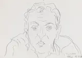 Otto Muehl, Orlando, 1988, pencil on paper; framed