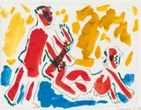 Otto Muehl, Untitled, 1985, mixed media on paper; framed