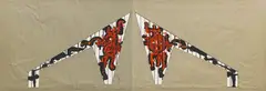 Markus Prachensky, Design for a glass window for the church "Christus der König" in Ruhstorf, 1960-62, mixed media on paper, grey paper with cut-outs; framed