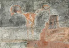 Walter Pichler, Untitled, 1974, mixed media on paper; framed