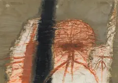 Walter Pichler, Untitled, 1974, mixed media on paper; framed