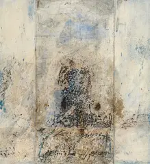 Valentin Oman, Porträt XVII, 1989, mixed media on paper; framed