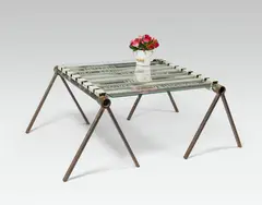Franz Graf, Table, 2006, steel, glass