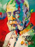 Voka, Emperor Franz Josef, acrylic on canvas; unframed