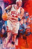 Voka, Michael Jordan, 2009, acrylic on canvas; framed