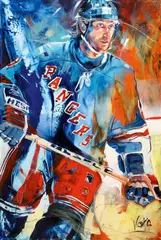 Voka, Wayne Gretzky, 2009, acrylic on canvas; framed