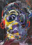 Christian Eisenberger, Untitled (head), 2012, mixed media on canvas; unframed