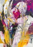 Eva Kaiser, Aufruhr und Ankunft, 2015, mixed media on canvas; unframed