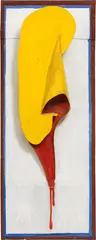 Kurt Hüpfner, Yellow Christ, 1971, acrylic on carving wood; unframed
